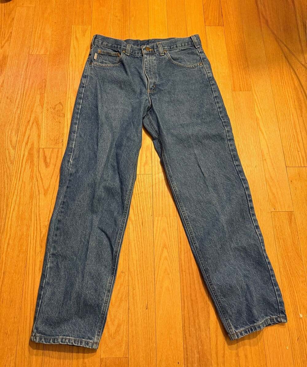 Carhartt Relaxed Fit Jeans Size 33x30 Blue Cotton Denim
